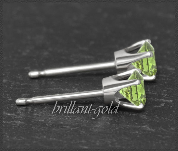 Ohrstecker 585 Gold Peridot grün 4,5,6,7mm